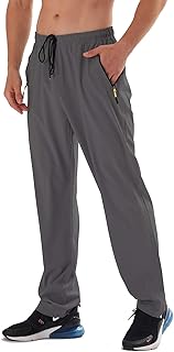 Photo 1 of AIRIKE Men's Elastic Waist Hiking Pants Water Resistant Quick-Dry Lightweight Outdoor Sweatpants with Zipper Pockets, large