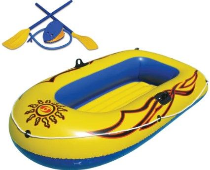 Photo 1 of **UNABLE TO INFLATE AND CHECK FOR DAMAGE**
Sunskiff Inflatable Pool & Beach Boat 3 Person Kit

