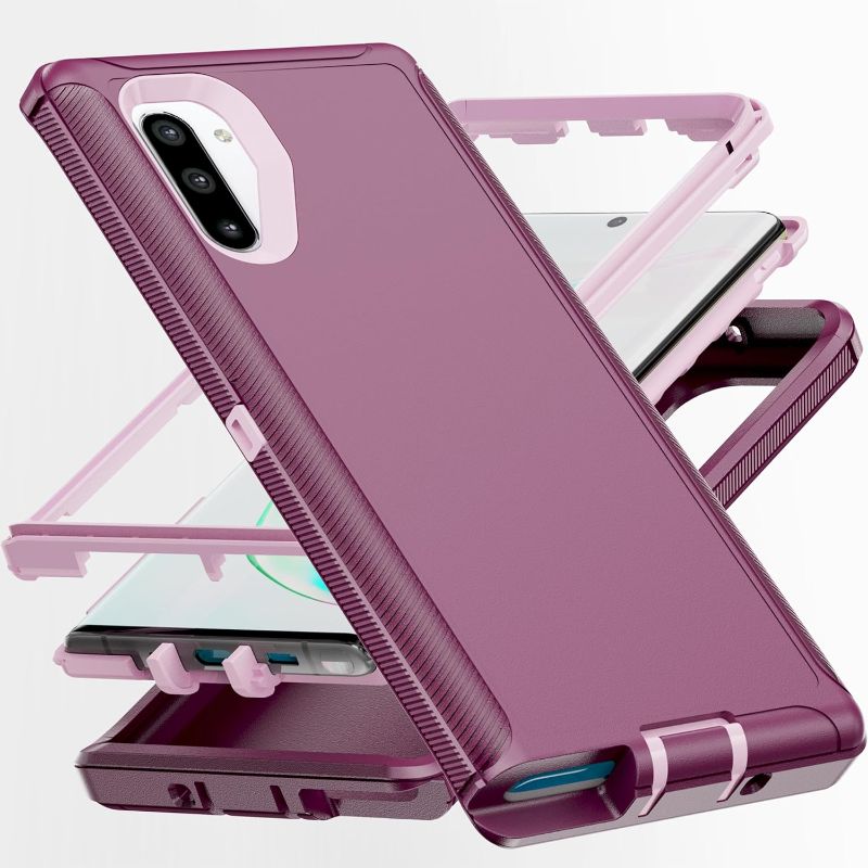 Photo 1 of 
AYMECL for Note 10 Case,Samsung Note 10 Case [Military Grade] 3 in 1 Full Body Shockproof Dust/Drop Proof Heavy Duty Protection Cover,for Samsung Galaxy...
Color:JQ-Pink+Wine Red