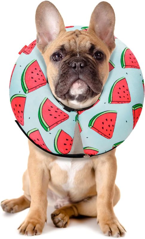 Photo 1 of 
Dog Cone Collar for Small Medium Large Dogs for After Surgery, Pet Inflatable Neck Donut Collar Soft Protective Recovery Cone for Dogs and Cats -...
Color:Watermelon
Size:Medium(Neck:11"-14")