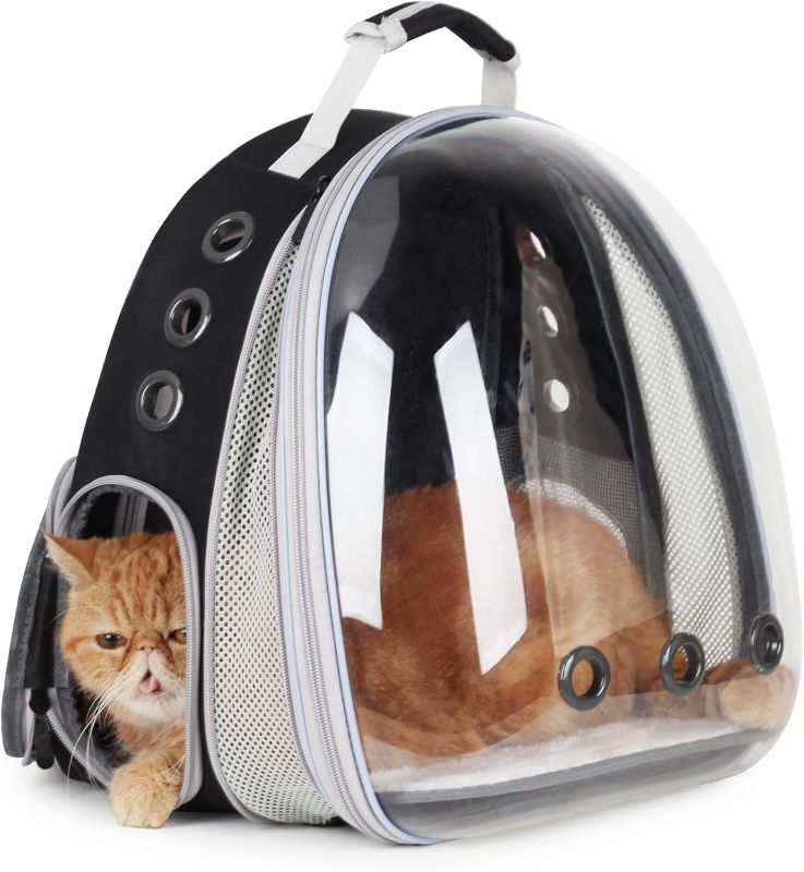 Photo 1 of 
LOLLIMEOW Pet Carrier Backpack, Bubble Backpack Carrier, Cats and Puppies,Airline-Approved, Designed for Travel, Hiking, Walking & Outdoor Use (Front...
Color:Front Expandable-Black
