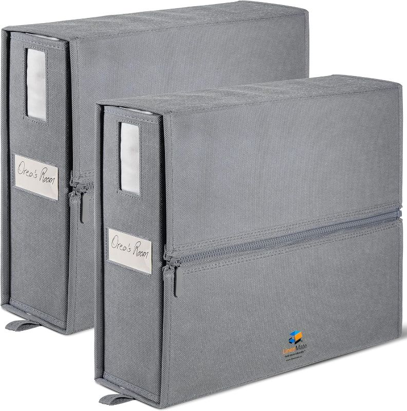 Photo 1 of 
LINENMATE The Original Linen Storage Container, 2-Pack (Twin/Full Size, Grey)
Color:Pewter Grey
Size:X
