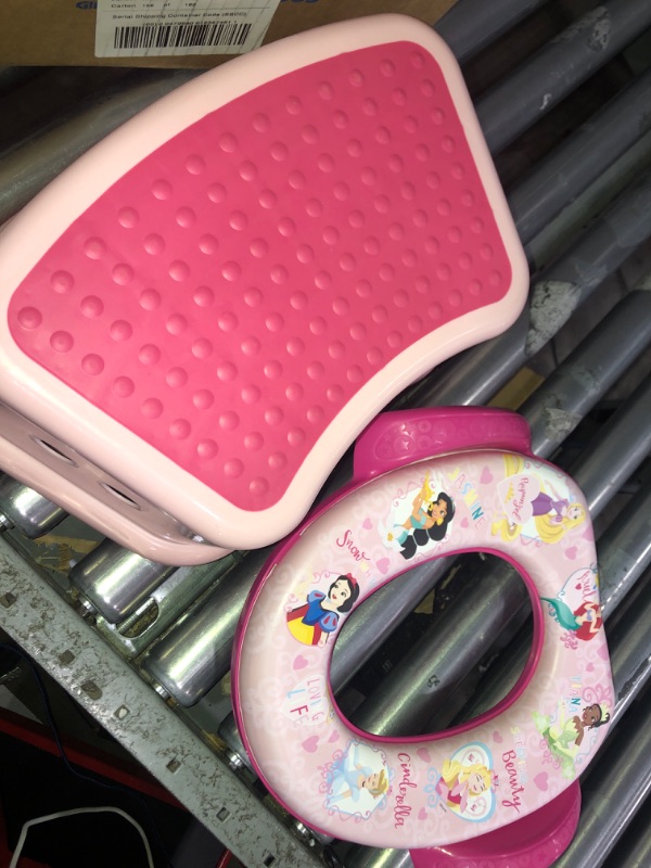 Photo 2 of *NEW BUT OUT OF PACKAGE**Disney Princess "Loving Life" 2 Piece Essential Potty Training Set - Soft Cushion, Baby Potty Training, Safe, Easy to Clean, Step Stool Compact