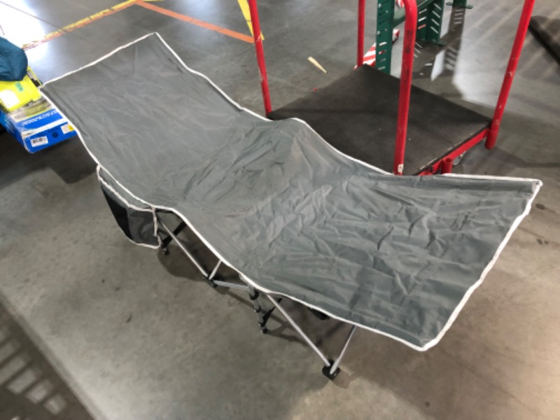 Photo 4 of ***USED - LIKELY MISSING PARTS - UNABLE TO VERIFY FUNCTIONALITY***
ZONETECH Outdoor Camping Travel Cot and Cot Pad - Foldable Classic Grey Quality Lightweight Portable Heavy Duty Adult & Kids Travel Cot w/Large Pocket and Cushion Perfect for Hiking, Campi