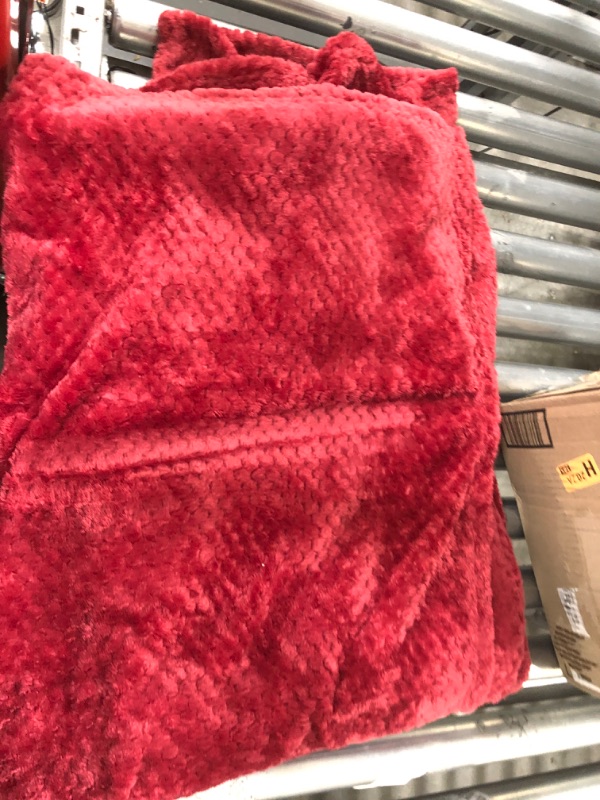 Photo 1 of 108x48 red throw blanket