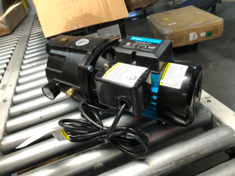 Photo 4 of ***USED - UNABLE TO TEST - SOAKED IN WATER - SEE PICTURES***
1HP Shallow Well Jet Pump Cast Iron, 1100GPH 164ft Head, 115V/230V Dual Voltage, Automatic Pressure Switch, Well Depth Up to 25ft Heavy Duty Water Pump Versatile Pump for Farm, Lawn, Garden