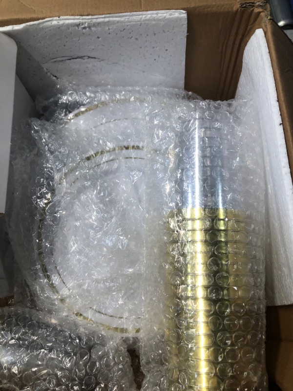 Photo 1 of 350PCS Clear Plastic Plates with Gold Trim for 50 Guests, Disposable Dinnerware Set for Party, Includes 100 Plastic Plates, 50 Pre Rolled Napkins with Gold Silverware, 50 Cups
