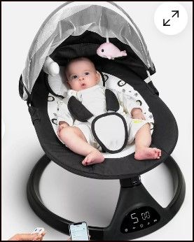 Photo 1 of Base is Grey***Queerick Baby Swing for Infants to Toddler Portable 10 Preset Lullabies 5-Point