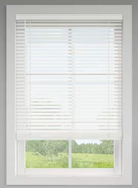 Photo 1 of 
Project Source Room Darkening 1-in Slat Width 34-in x 64-in Cordless White Vinyl Room Darkening Mini-blinds