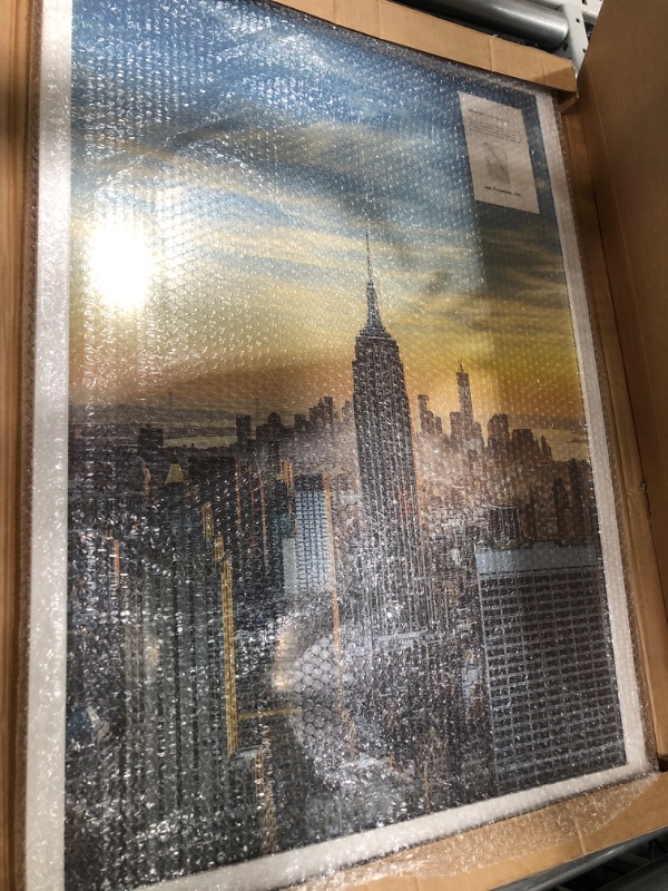 Photo 1 of 24x32" photo frame of the empire state building in the sunset