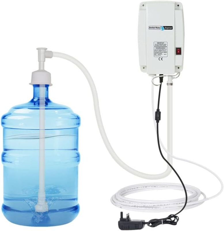 Photo 1 of Bottle Water Dispenser Pump 110V 40psi 1 GPM for Home/Office Kitchen Refrigerator Coffee Maker for 3 or 5 Gal Water Bottle Single Inlet (Bottle Not Included)
