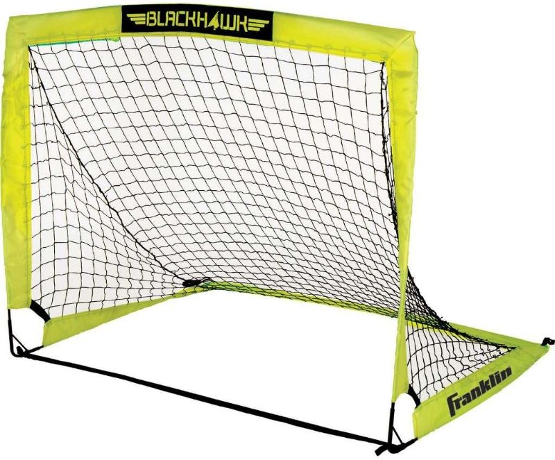 Photo 1 of ***USED - LIKELY MISSING PARTS - UNABLE TO VERIFY FUNCTIONALITY***
Franklin Sports Blackhawk Backyard Soccer Goal - Portable Pop Up Soccer Nets - Youth + Adult Folding Indoor + Outdoor Goals - Multiple Sizes + Colors - Perfect for Games + Practice
