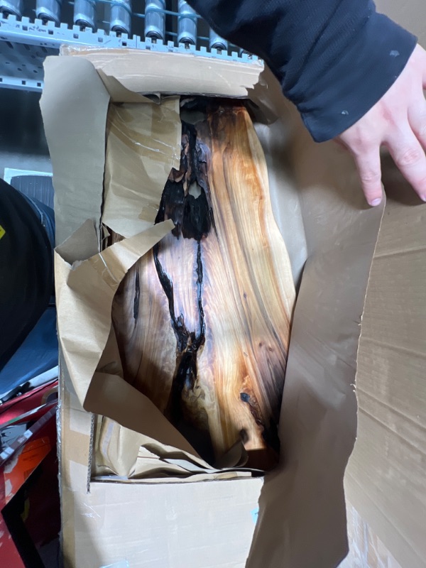 Photo 1 of WELLAND Live Edge Cedar Wood Coffee Table Metal Hairpin Legs for Living Room