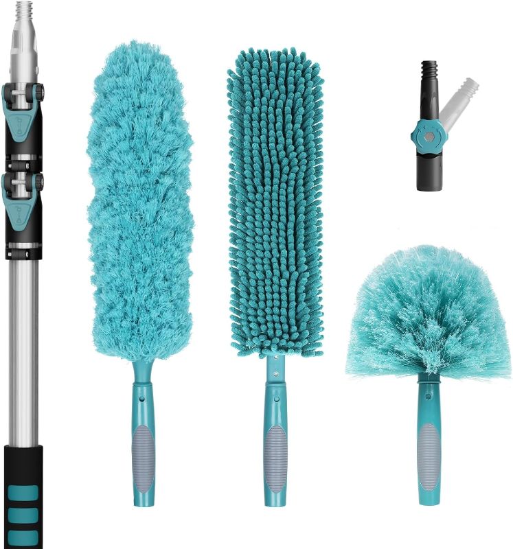 Photo 1 of 
TelesPro High-Reach Duster Kit with 5-12FT Extendable Pole - High Ceiling Duster Cleaning Kit with Telescopic Pole,Cobweb Duster, Chenille Ceiling Fan...
Size:12FT POLE