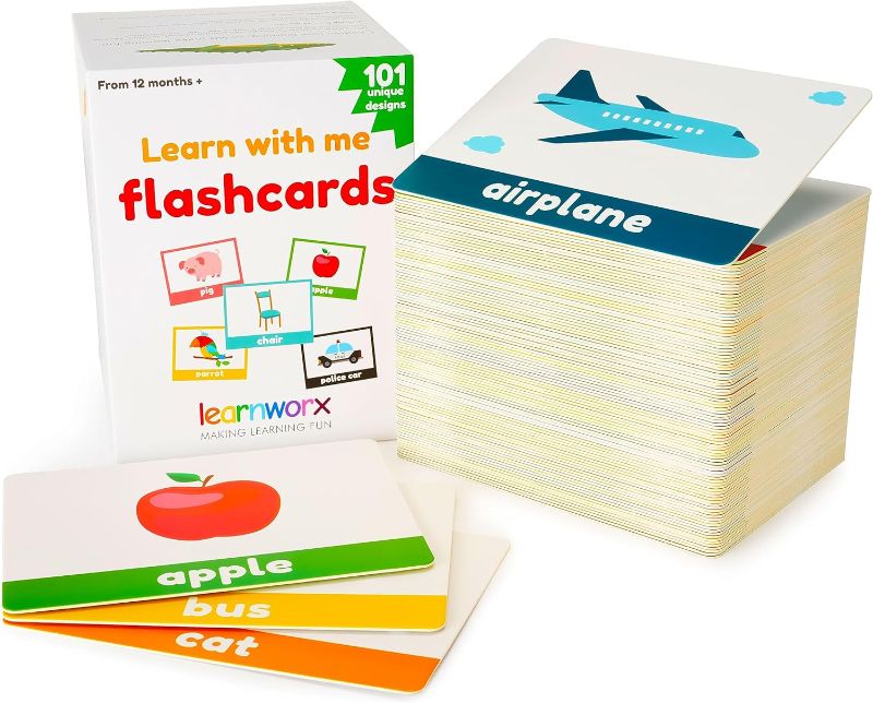 Photo 1 of 
learnworx Toddler Flash Cards - 101 Baby Flash Cards - 202 Sides - Learn Objects, Numbers & Play Games - Toddler Learning Educational Toys - 12 Months...
Edition:1st Edition