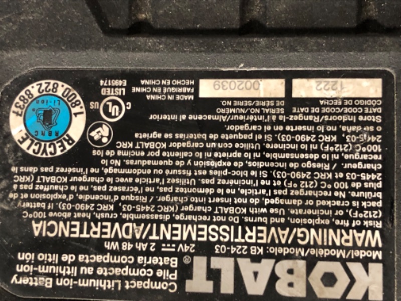 Photo 12 of ***HEAVILY USED - NOT FUNCTIONAL - SEE COMMENTS***
Kobalt 7-in 24-Volt 3-Speed High Velocity Indoor/Outdoor Blue Misting Jobsite Fan (Battery and Charger Not Included)