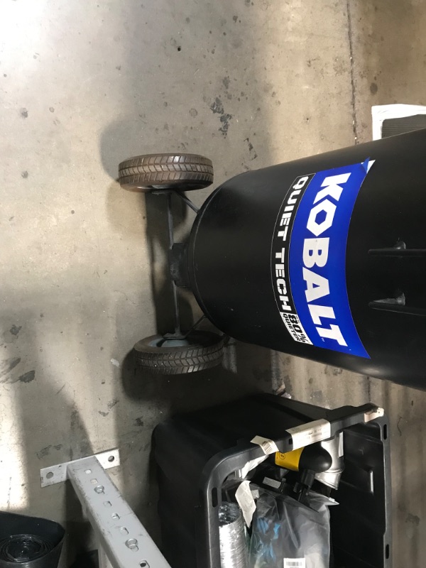Photo 1 of ***SEE NOTES*** 
Kobalt QUIET TECH 26-Gallon Portable Electric 150 PSI Vertical Quiet Air Compressor
