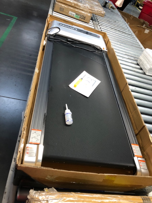 Photo 1 of ***USED - MISSING REMOTE - SEE COMMENTS***
Yagud Under Desk Treadmill, Walking Pad for Home and Office, 2.5 HP Portable Walking Jogging Running Machine with Remote Control and LED Display, Sliver
