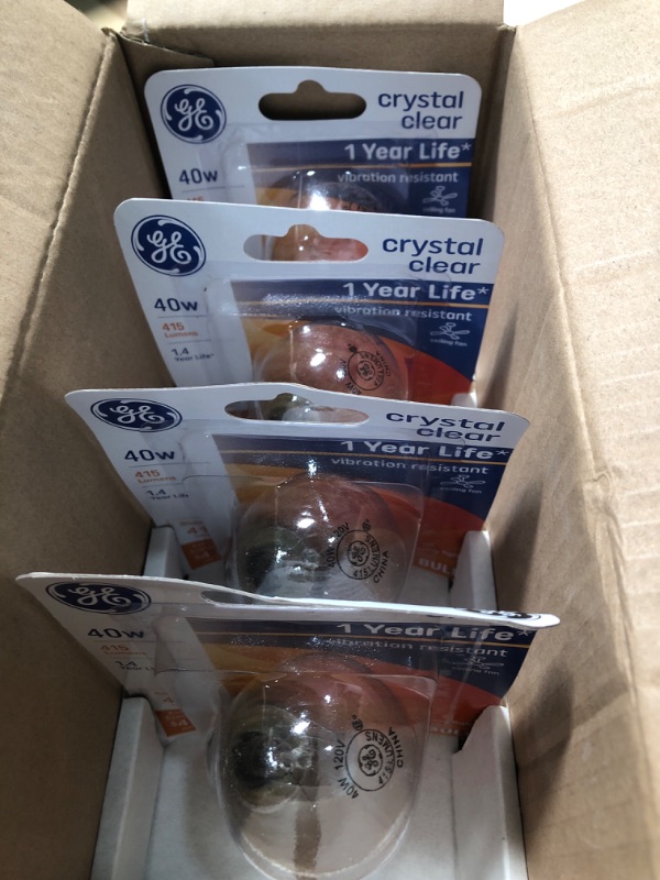 Photo 2 of 248168 40 Watts Clear A15 Shape Light Bulbs 4 pack.
