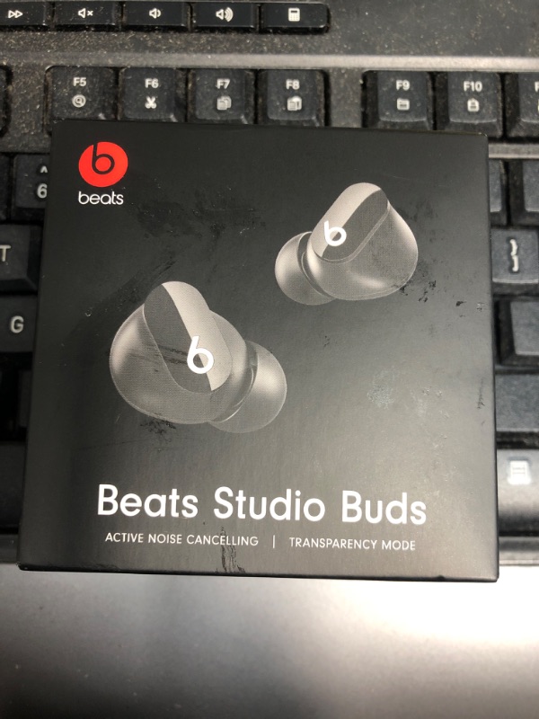 Photo 2 of Beats Studio Buds - True Wireless Noise Cancelling Earbuds - Compatible with Apple & Android, Built-in Microphone, IPX4 rating, Sweat Resistant Earphones, Class 1 Bluetooth Headphones - Black Black Studio Buds Without AppleCare+---FACTORY SEALED ---
 SN H