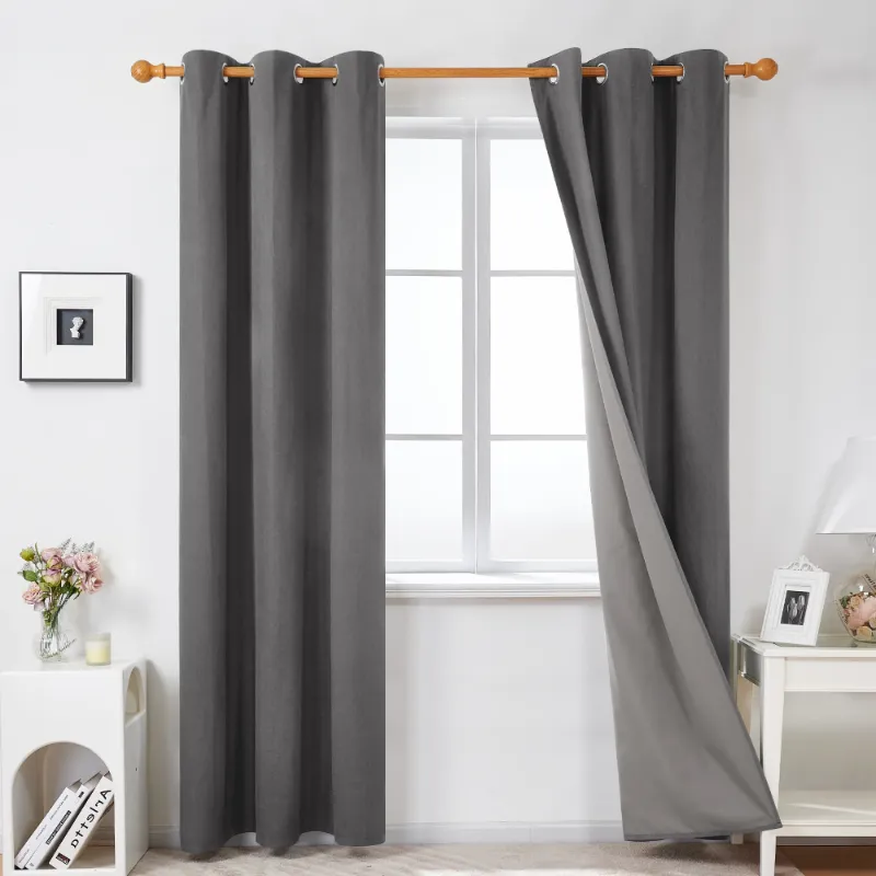 Photo 1 of BLACKOUT CURTAINS 2 PANELS GREY