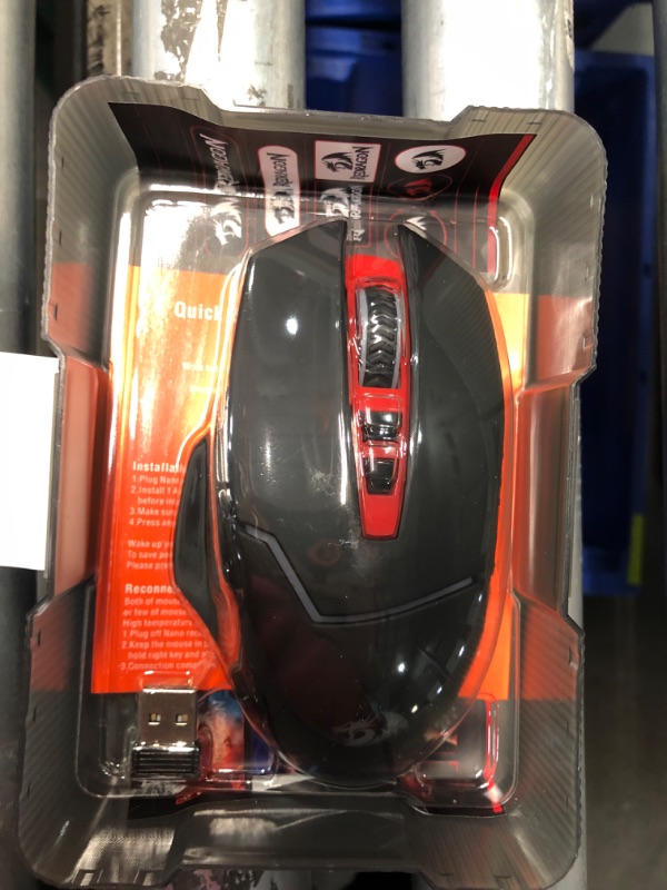 Photo 3 of ***USED - UNABLE TO TEST - NO BATTERIES***
Redragon M690-1 Wireless Gaming Mouse with DPI Shifting, 2 Side Buttons, 2400 DPI, Ergonomic Design, 8 Buttons-Black