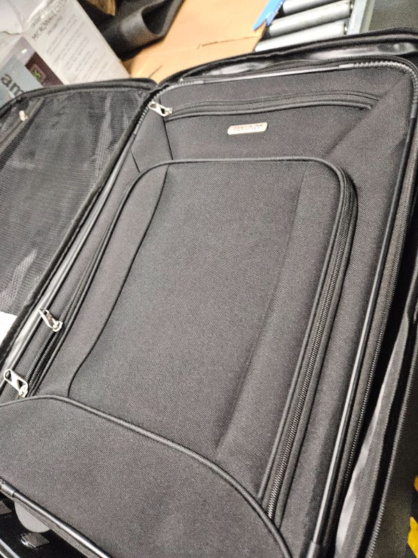 Photo 3 of **GOOD USED**American Tourister Fieldbrook XLT Softside Upright Luggage, Black, 4-Piece Set (BB/WD/21/25 UP)
