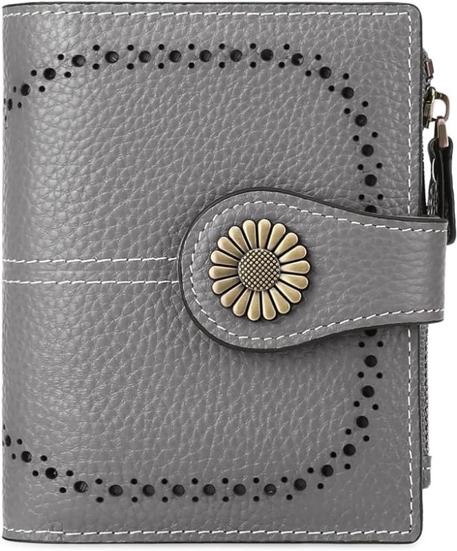 Photo 1 of SENDEFN Small Womens Wallet Leather Bifold Card Holder RFID Blocking with Zipper Coin Pocket
