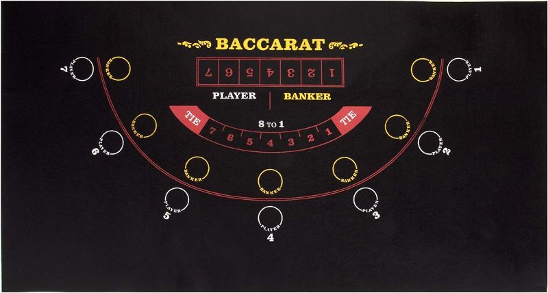 Photo 1 of Brybelly Baccarat Casino Mini Felt | Convenient, Space-Saving 36" x 18" Roll-up Gambling Tabletop Mini Mat | Smooth, Black 2mm Mini-Felt for Coffee Table & Kitchen Table Gaming
