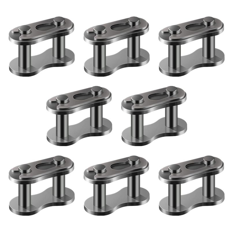 Photo 1 of AIEX 8pcs #35 Chain Master Links, Steel Alloy Heavy Duty Roller Chain Connector Links for Bike Mini Bike Bicycle Karting Pit ATV Scooter
