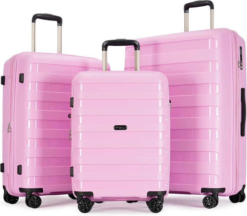 Photo 1 of 2pcs Anti-scratch PP Material Spinner luggage,20inch and 28inch Lightweight Spinner Expandable Suitcase
