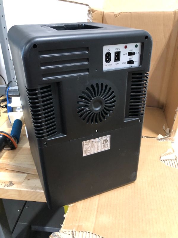 Photo 1 of 15 Liter/21 Cans Mini Fridge for Bedroom, 110V AC/12V DC Portable Skincare Fridge, Thermoelectric Cooler and Warmer Small Refrigerator for Makeup, Food, Drinks, Office and Car, Transparent Window