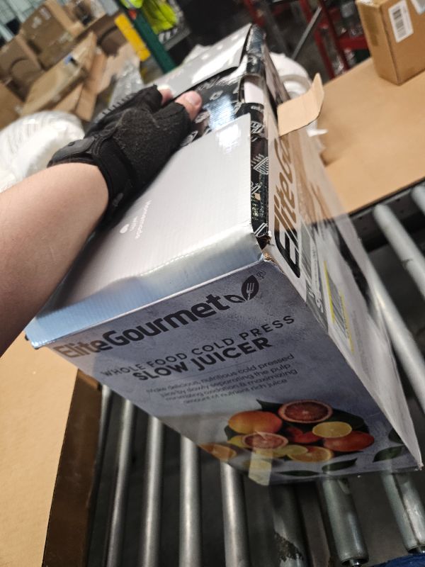 Photo 1 of Elite Gourmet EJX320 Big Mouth Whole Fruit 5.2” Self-Feeding Chute, Cold Press Masticating Slow Juice Extractor, Hands-Free, Less Prep, Easy to Clean, Impact Resistant BPA Free Tritan, Black Graphite
