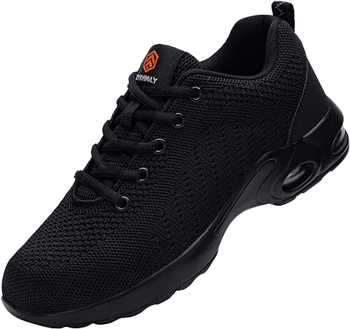 Photo 1 of **SIZE 5**DYKHMILY Steel Toe Sneakers for Men Women Lightweight Work Shoes Slip Resistant Safety Shoes Indestructible Construction Shoe
