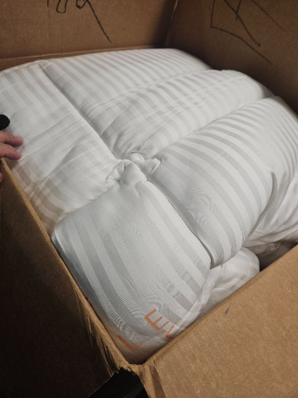 Photo 3 of **USED**ABENE King Mattress Topper for Back Pain Relief, Extra Thick Mattress Pad Pillowtop, Soft Mattress Protector Cover with 8"-21" Deep Pocket, Overfilled Down Alternative Filling White King