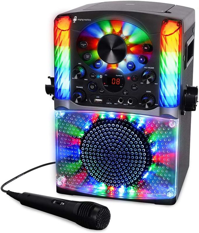 Photo 1 of Singing Machine SML625BTBKD Karaoke Machine, Portable Bluetooth CD+G Karaoke System, Black
