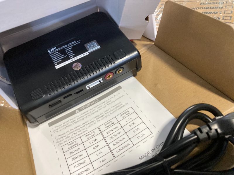 Photo 4 of HTRC LiPo Battery Charger RC Balance Fast Charger Discharger 150W 10A AC/DC C150 Battery Chargers for 1-6S Life Li-ion LiHV NiCd NiMH PB Smart Battery (Black)****USED***CABLES ARE MISSING CANT CHARGE BATTERY*** 