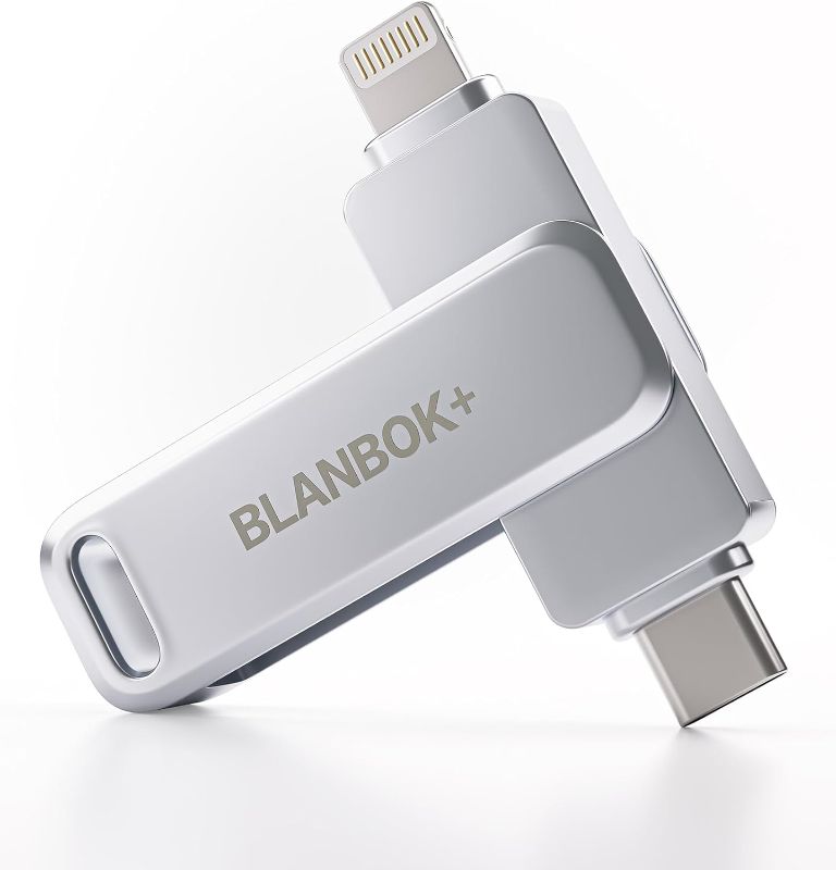 Photo 1 of MFi Certified 128GB Flash Drive for iPhone Photo Stick, USB Thumb Drive Memory Stick High Speed USB Drive Photo Storage for iPhone USB Stick Compatible for iPhone/iPad/Android/PC
