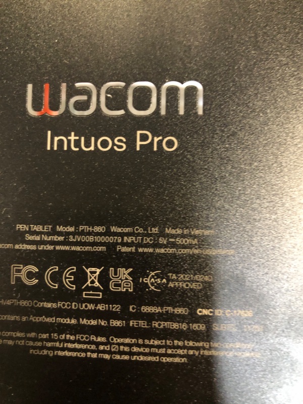 Photo 5 of Wacom Intuos Pro Digital Graphic DrawingTablet, Large, Black
***Used, but in good condition and functional*** 
