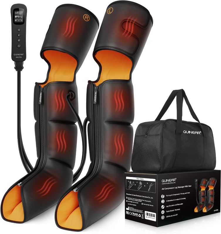 Photo 1 of QUINEAR Leg Massager, 3-in-1 Foot Calf & Thigh Massager with Heat and Compression Therapy, Leg Massage Boots for Swollen Legs, Edema, RLS Pain Relief, FSA HSA Eligible
***Used, but in good condition and functional*** 