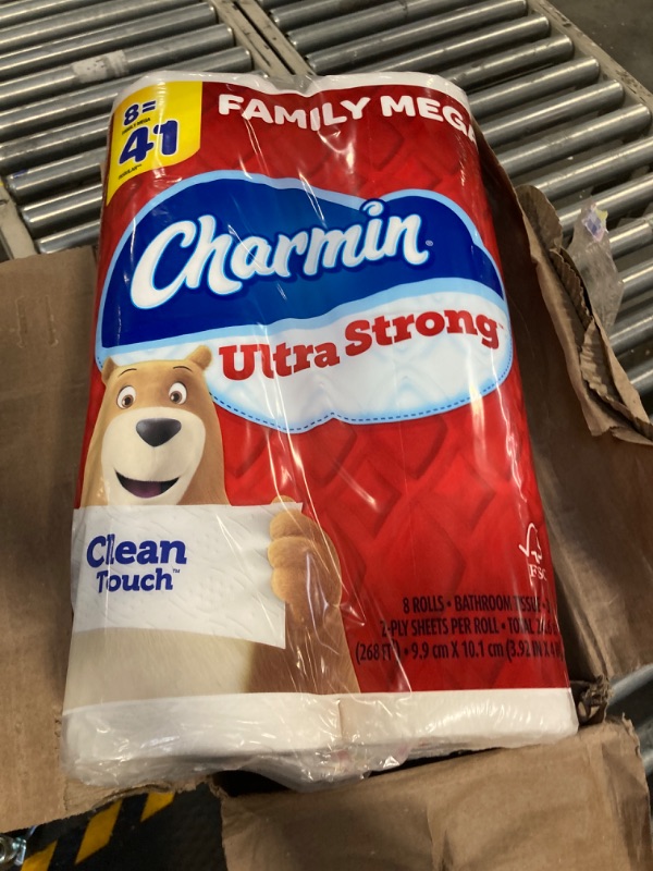 Photo 4 of Charmin Ultra Strong Clean Touch Toilet Paper, 24 Family Mega Rolls = 123 Regular Rolls CHRM 24FM (New)