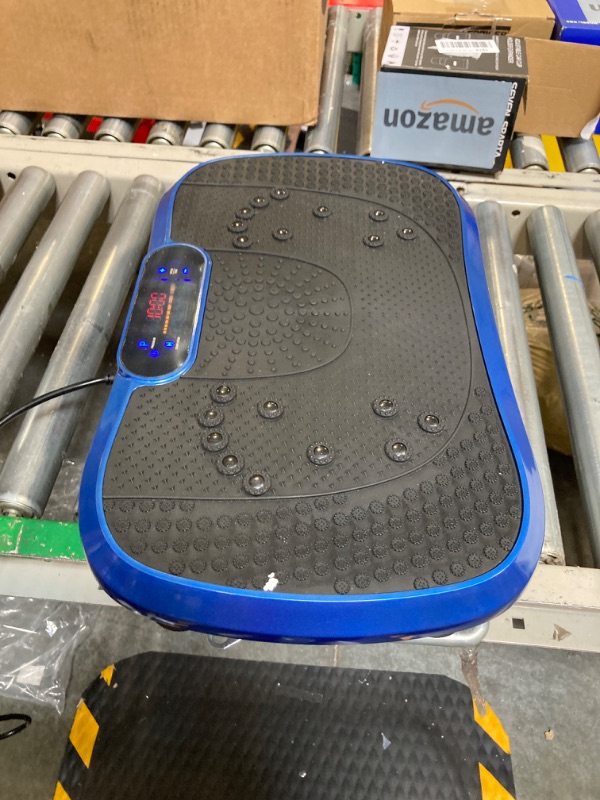 Photo 1 of AXV Vibration Plate Exercise Machine Whole Body Workout Vibrate Fitness Platform Lymphatic Drainage Machine for Weight Loss Shaping Toning Wellness Home Gyms Workout SLIM-BLUE