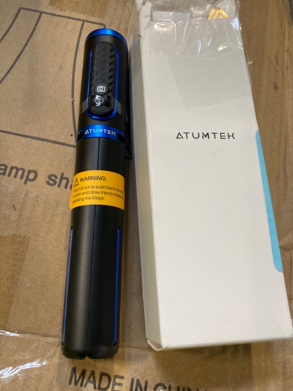 Photo 2 of ATUMTEK Selfie Stick Tripod, Extendable 3 in 1 Aluminum Bluetooth Selfie Stick with Wireless Remote and Tripod Stand for iPhone 13/13 Pro/12/11/11 Pro/XS Max/XS/XR/X/8/7, Samsung Smartphones, Blue