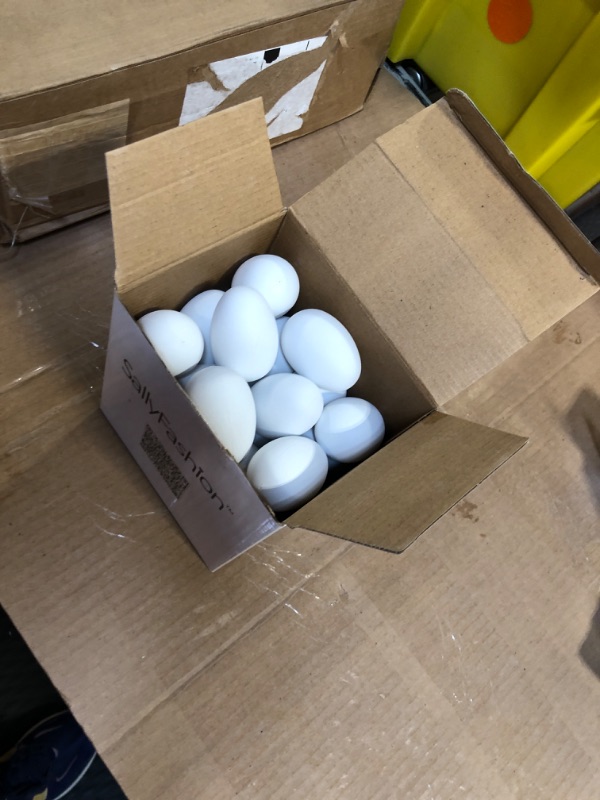 Photo 1 of 30 PCS White Plastic Eggs Paintable Easter Eggs Fake Eggs for Crafts Easter Hunts Basket Fillers Easter Gift and Party Favor