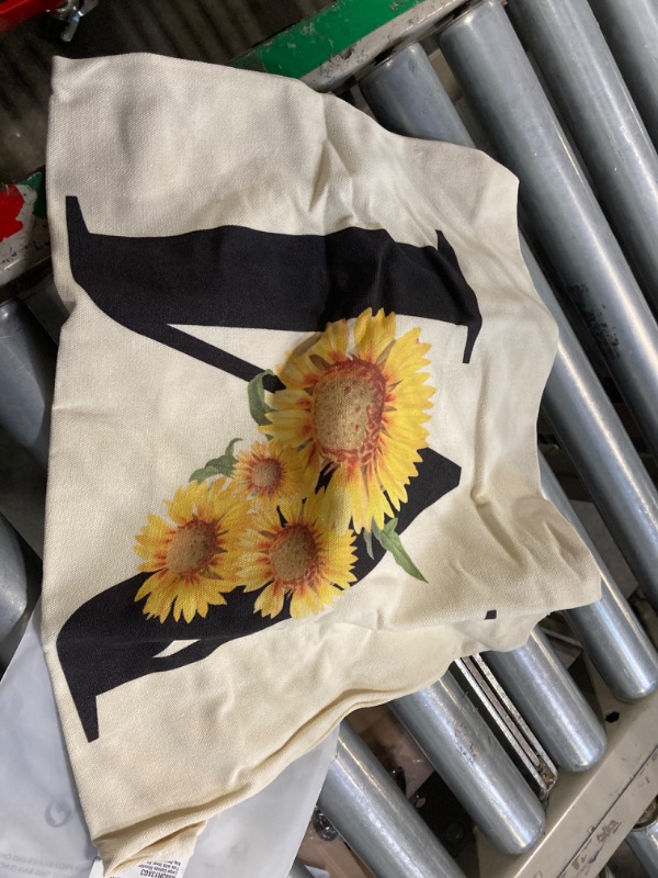 Photo 1 of Initial Gifts for Women Tote Shoulder bag, Sunflower Bag,Satchel Bag,Hobo Bag,Reusable Bag,Floral bag
