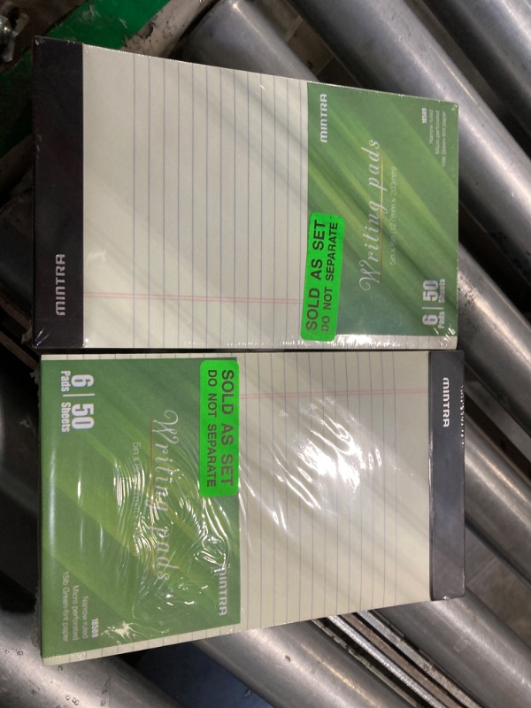 Photo 2 of 2 pack***Mintra Office Legal Pads, ((Basic 6pk - (Green Paper) (5in x 8in (Narrow Ruled), 6pk (Green Tint)) 5in x 8in (Narrow Ruled) 6pk (Green Tint)