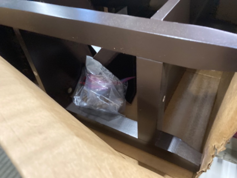 Photo 1 of ChooChoo Side Table Living Room, Narrow End Table with Drawer and Shelf, 3-Tier Sofa End Table for Small Space, Espresso