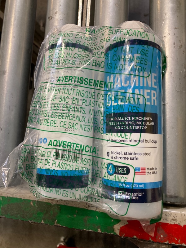 Photo 2 of 2 pack***Essential Values Ice Machine Cleaner 16 Fl Oz, Nickel Safe Descaler | Ice Maker Cleaner Compatible With: Whirlpool 4396808, Manitowac, Ice-O-Matic, Scotsman, Follett & More! - Made In Usa