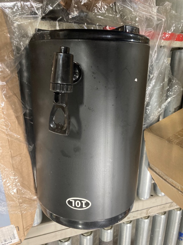 Photo 3 of 10L Stainless Steel Insulated Beverage Dispenser Hot Water Urn Dispenser Hot Drink Dispenser Hot and Cold Coffee Drink Dispenser with Spigot for Hot Water Tea Milk Juice, BLACK***USED***NEED TO BE CLEANED** 