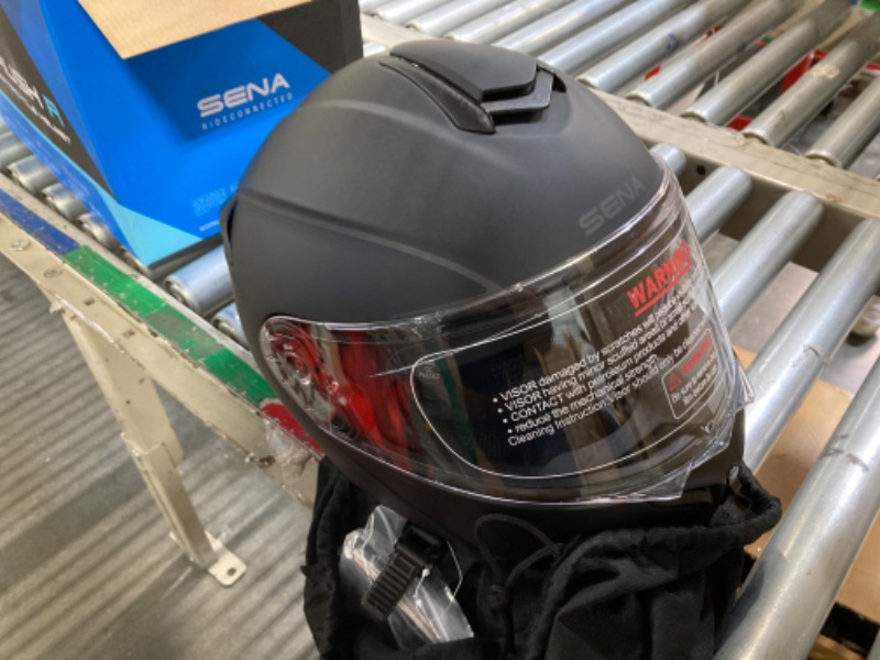 Photo 3 of Sena Outrush Bluetooth Modular Motorcycle Helmet with Intercom System X-Large Outrush R (2021) Matte Black